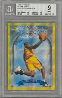 1996/97 Finest Refractors #269 Kobe Bryant Rookie Card – BGS MINT 9